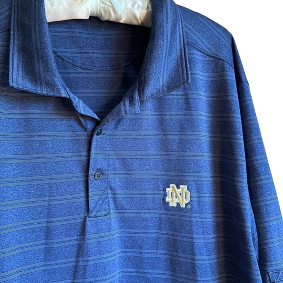 Other - NEW Notre Dame Polo ND blue with stripe shirt University